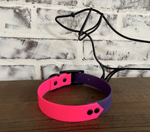 Load image into Gallery viewer, Purple and Neon Pink  - Waterproof Dog Collar