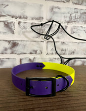 Load image into Gallery viewer, Purple and Neon Yellow  - Waterproof Dog Collar