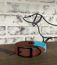 Load image into Gallery viewer, Tan and Sky  - Waterproof Dog Collar