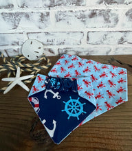 Load image into Gallery viewer, Lobster Nautical Reversible Bandana