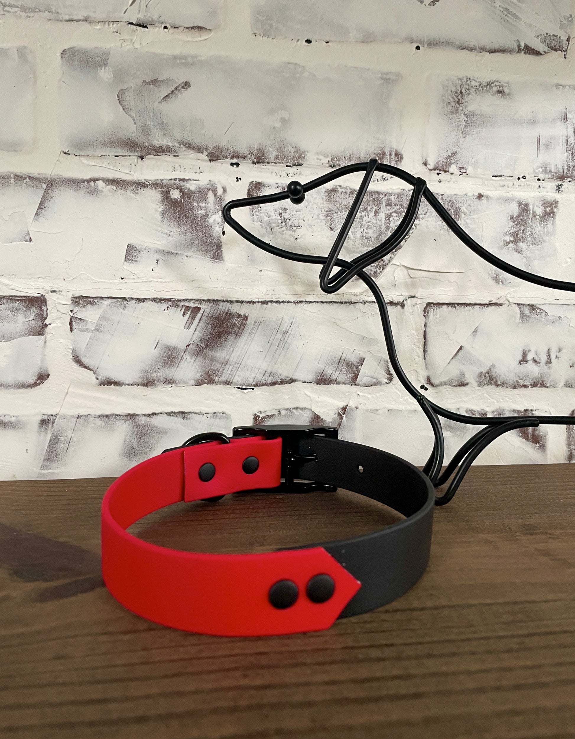 Black and Red  - Waterproof Dog Collar