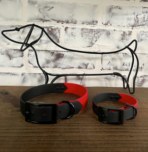 Black and Red  - Waterproof Dog Collar