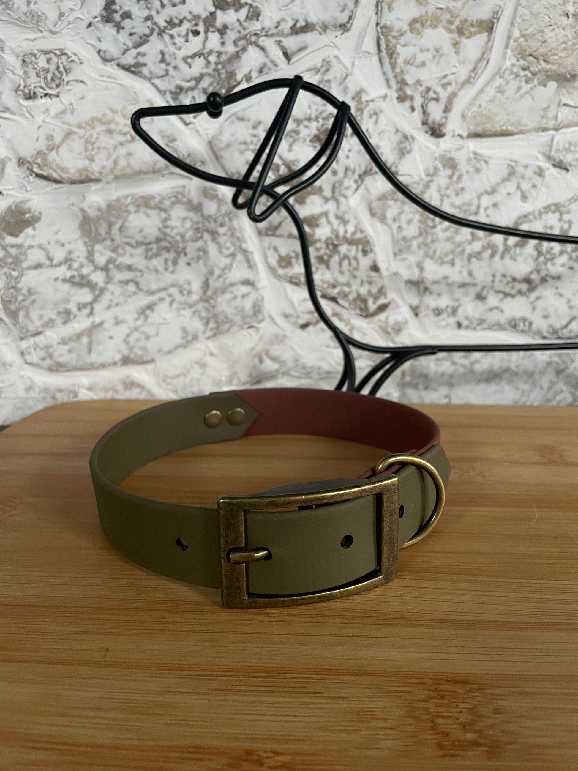 Brown and Olive  - Waterproof Dog Collar