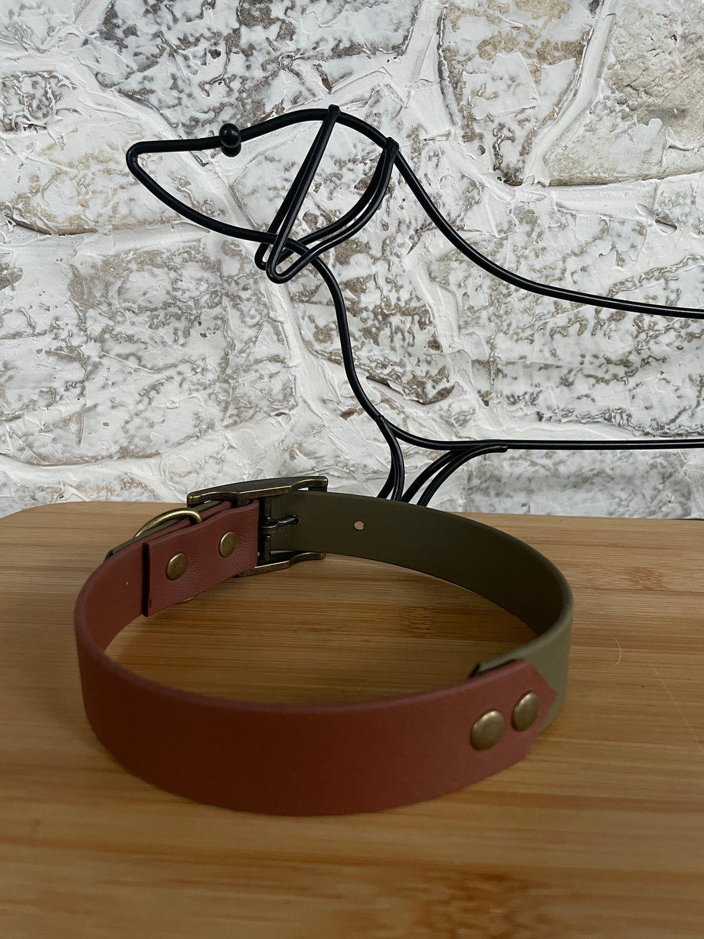 Brown and Olive  - Waterproof Dog Collar