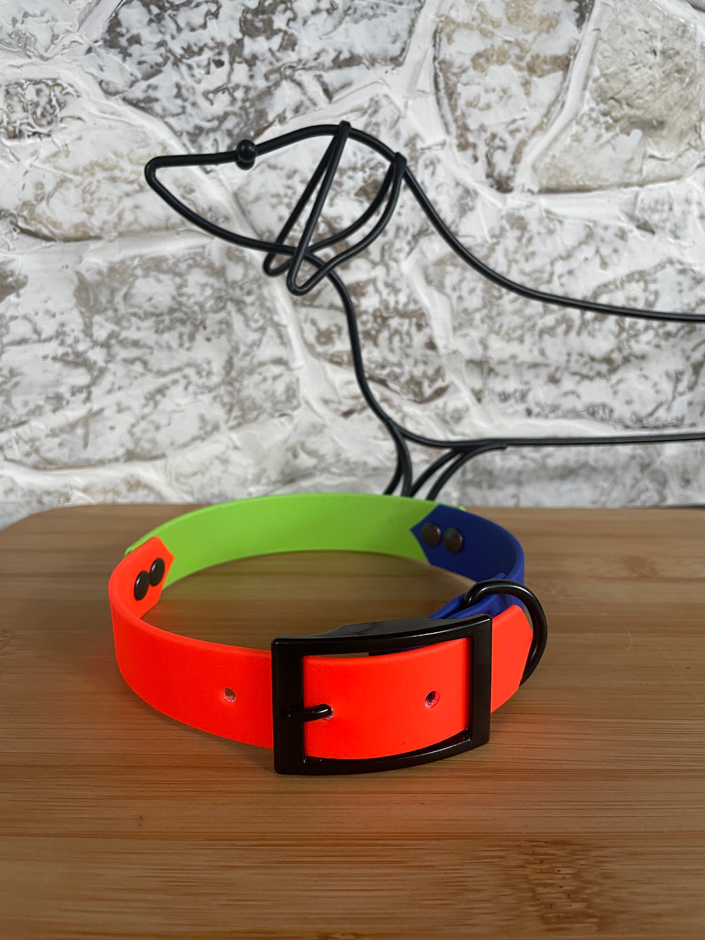 Royal, Neon Orange & Lime  - Waterproof Dog Collar