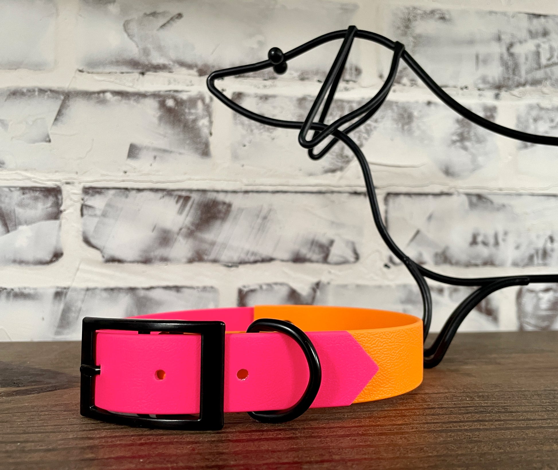 Neon Pink & Orange  - Waterproof Dog Collar