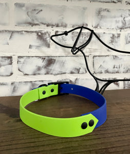 Royal Blue and Lime - Waterproof Dog Collar