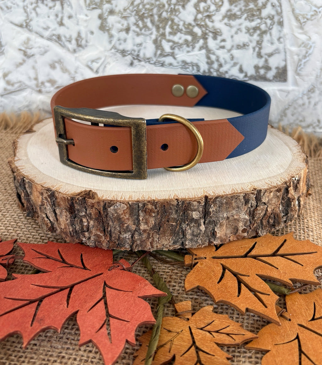 Navy & Tan  - Waterproof Dog Collar