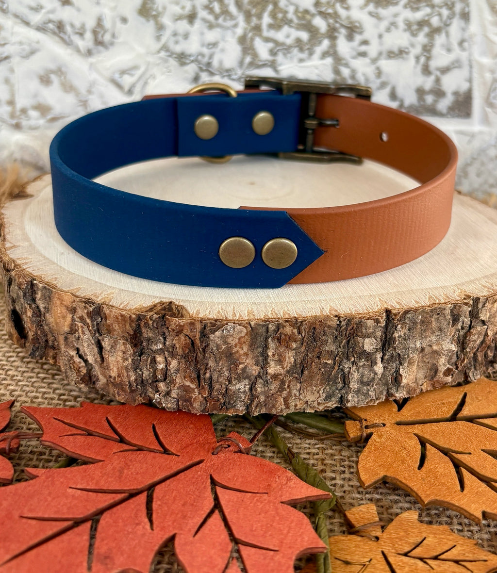 Navy & Tan  - Waterproof Dog Collar