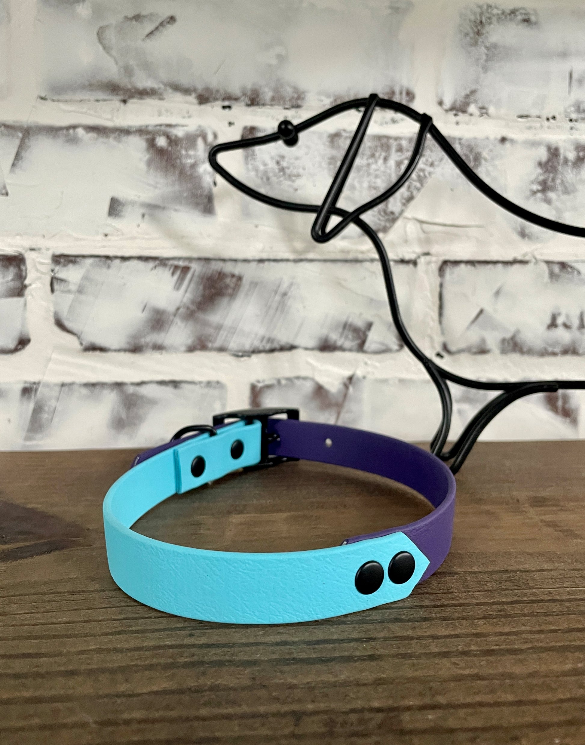 Purple and Sky  - Waterproof Dog Collar