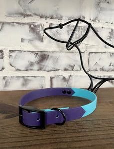 Purple and Sky  - Waterproof Dog Collar