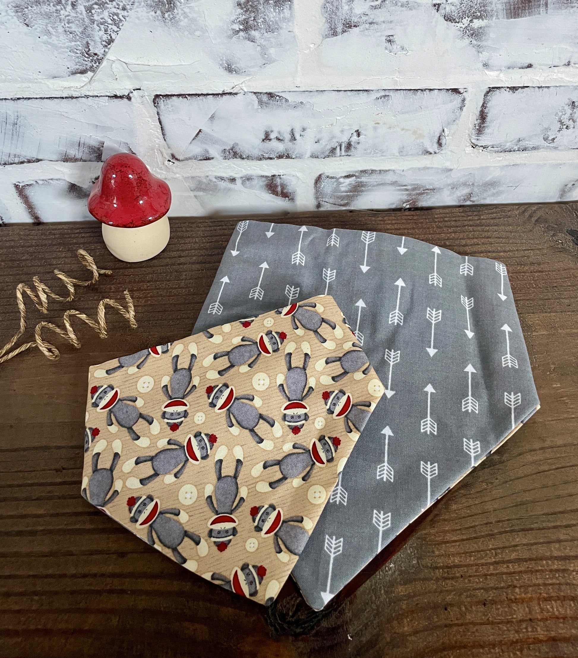 Sock Monkey Reversible Bandana