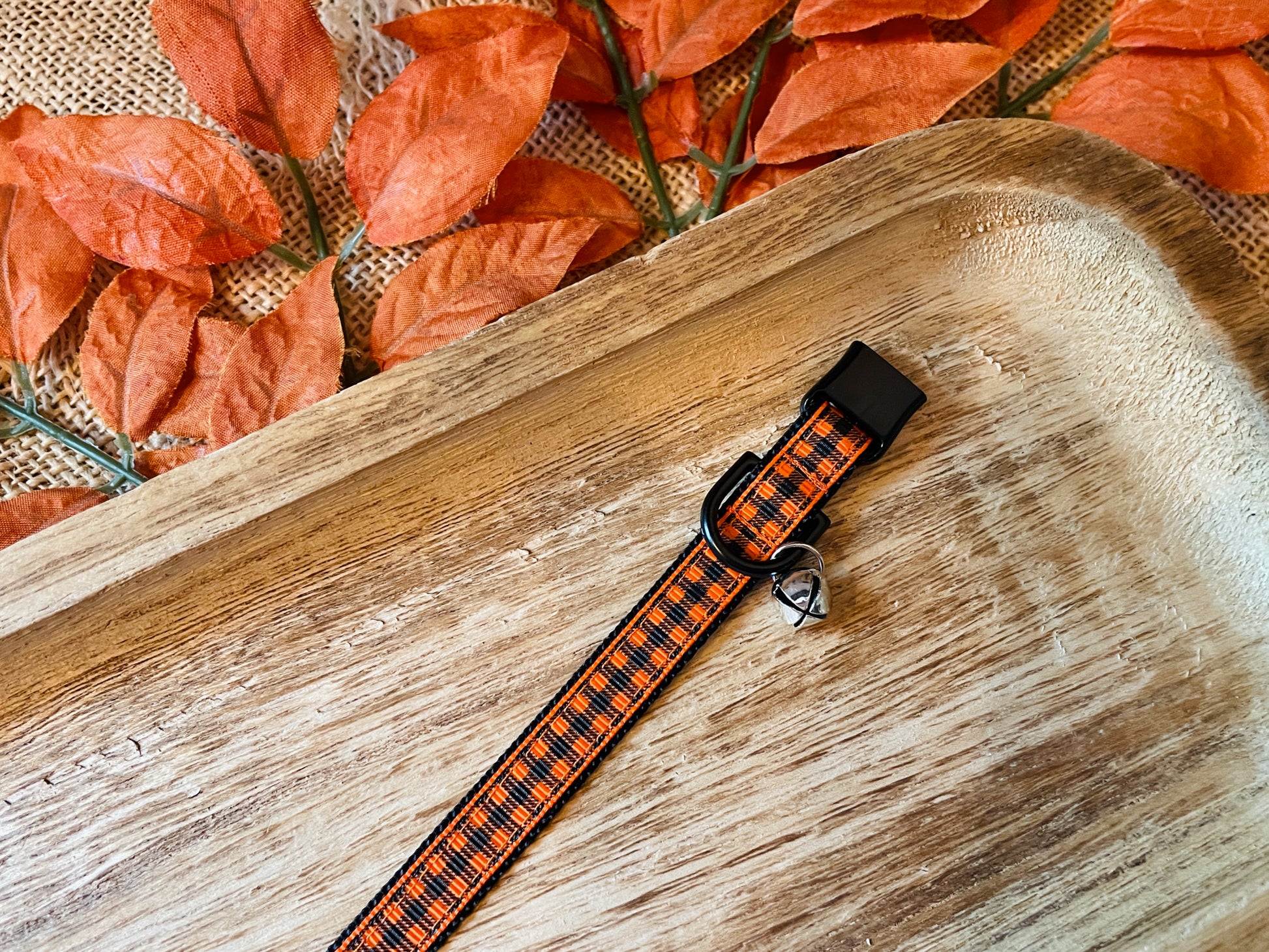 Orange Plaid Cat Collar Breakaway