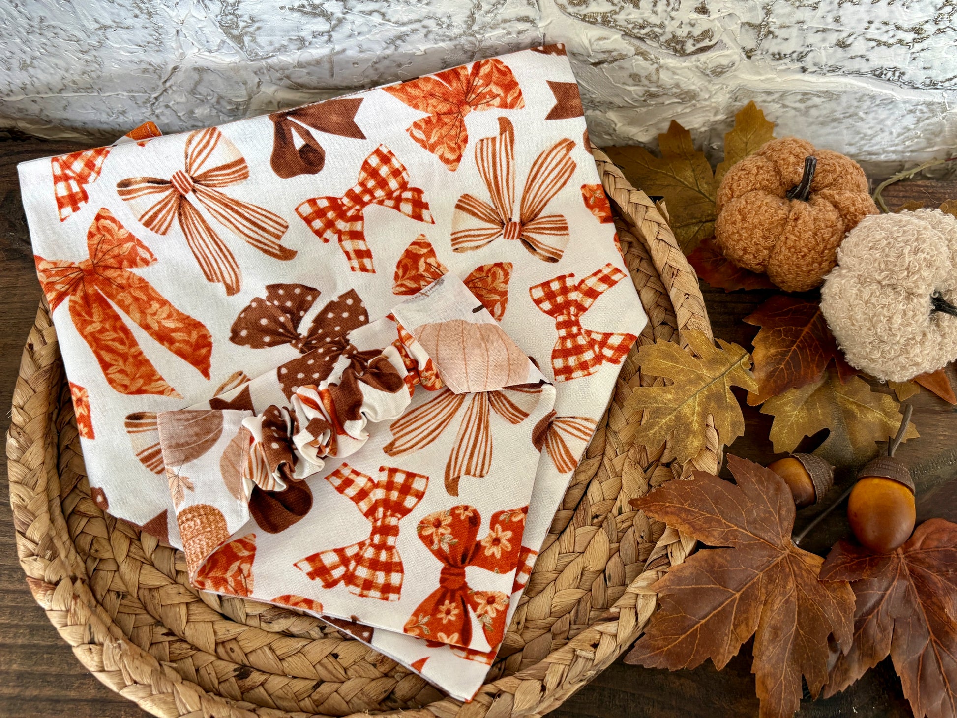Harvest Bows Reversible Bandana