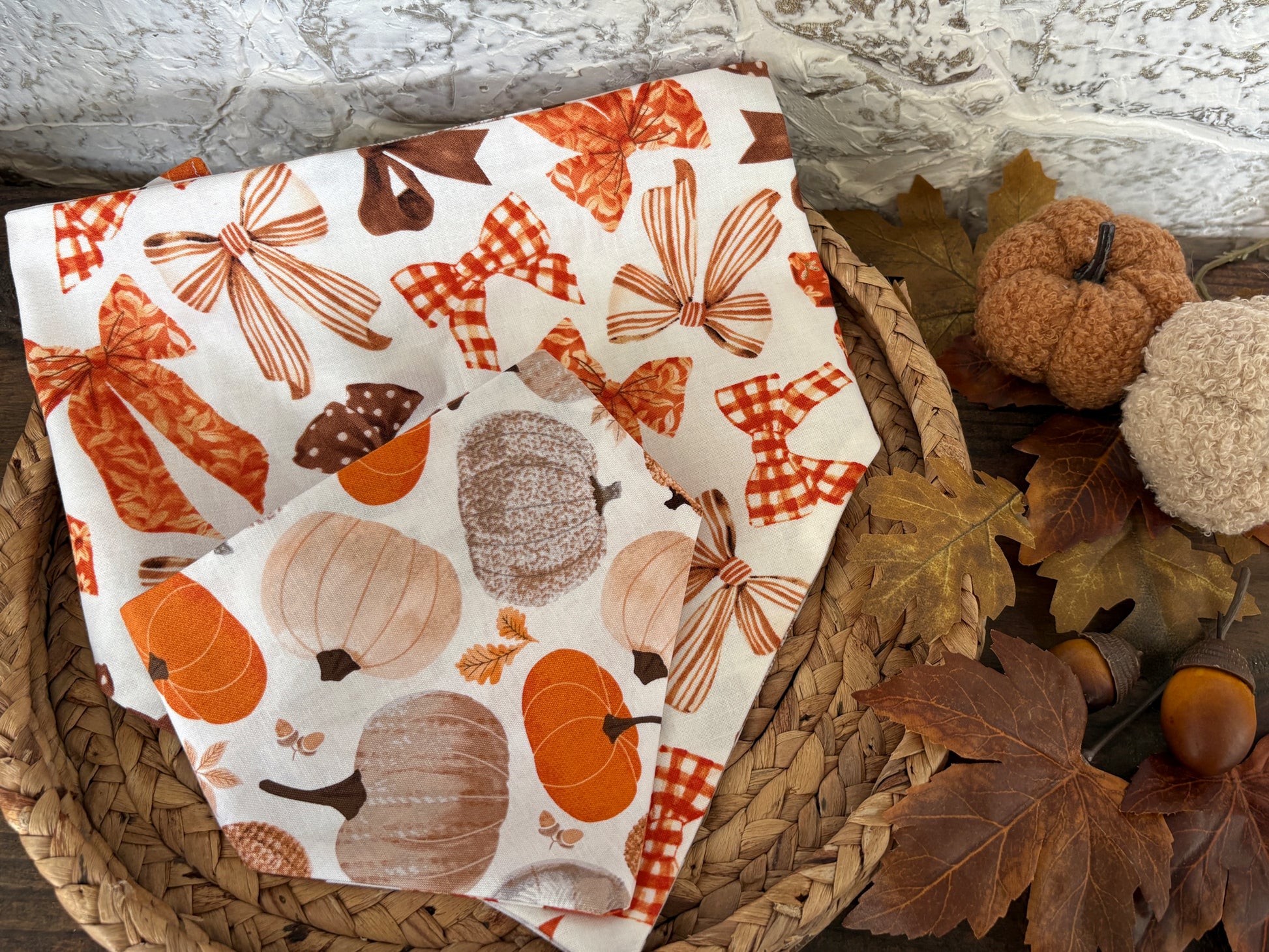 Harvest Bows Reversible Bandana
