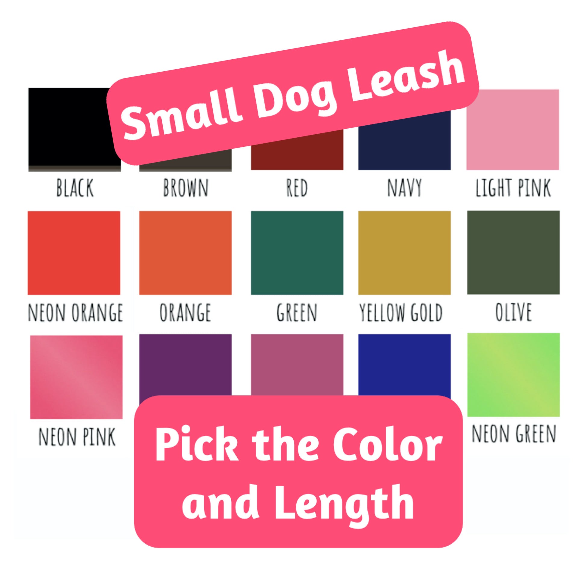1/2" Solid Nylon Leash