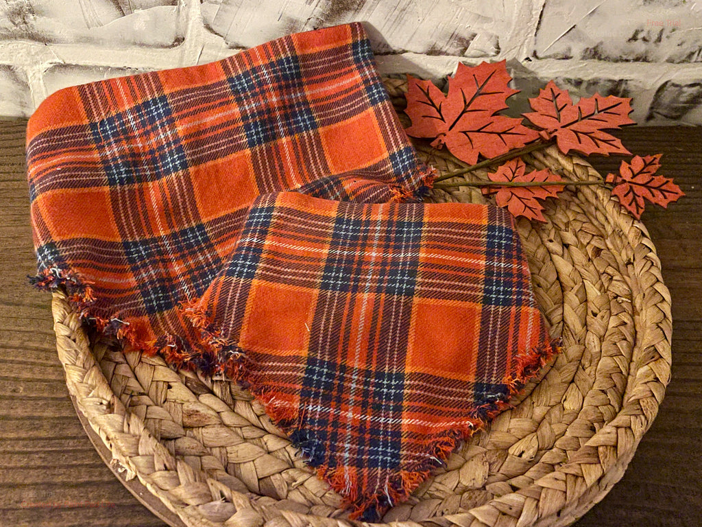 Orange & Blue Plaid