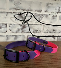 Load image into Gallery viewer, Purple and Neon Pink  - Waterproof Dog Collar