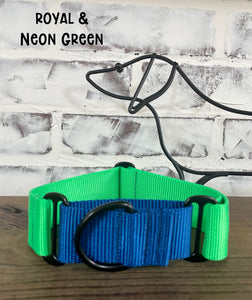 1.5" Wide Solid Nylon Martingale - Pick your Color