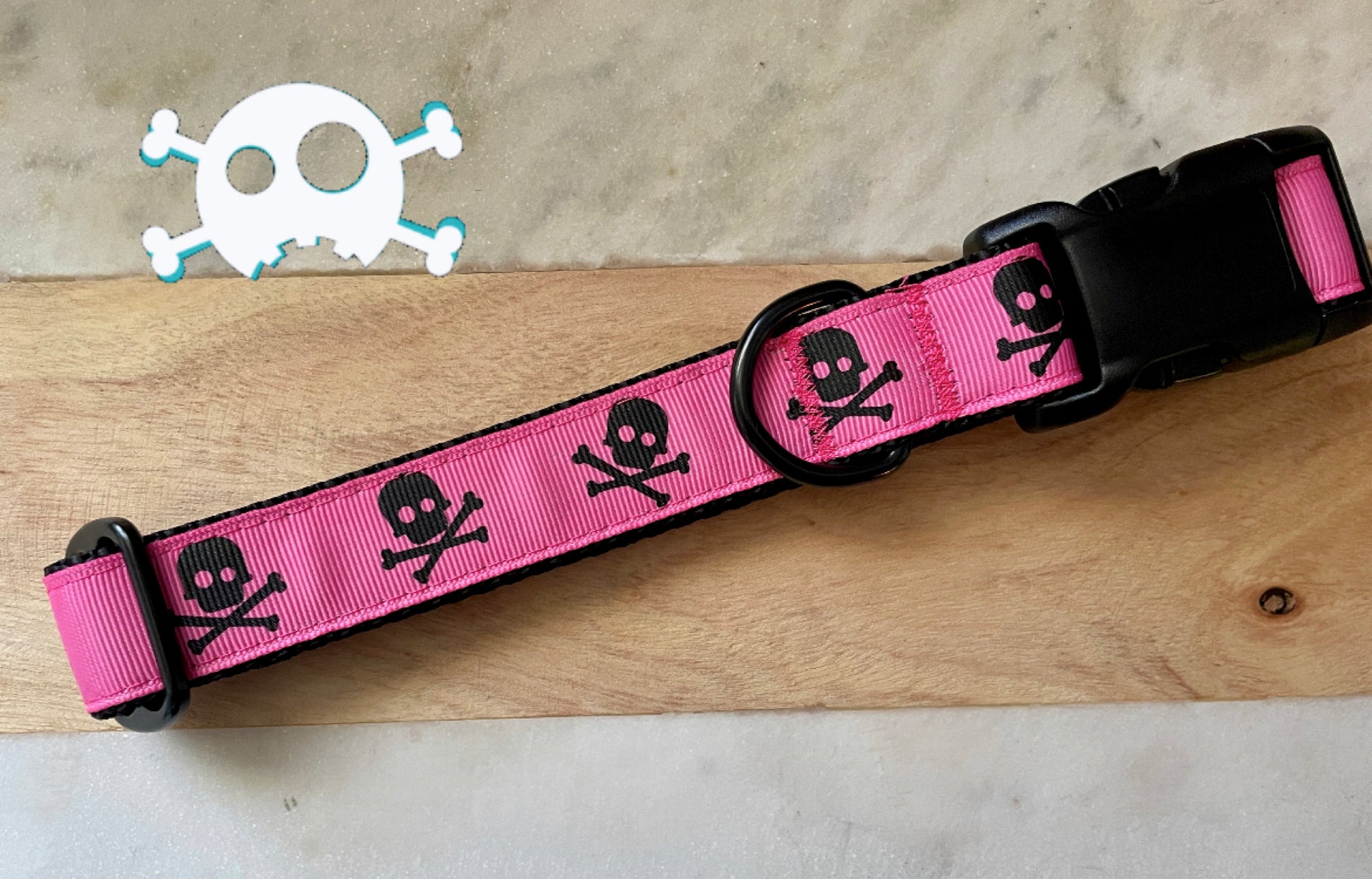 1" Hot Pink Skull